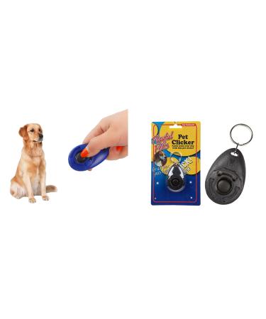 PMS DOG TRAINING CLICKER ON KEY RING ON SLIDE ON CARD