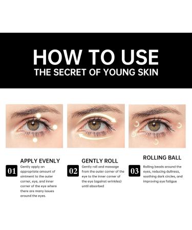 Time Eraser Rollerball with 100% Organic Castor Oil & Frankincense - Anti-Wrinkle Serum for Eyes Reduces Fine Lines (2 PCS) - International Shipping - Buy Online on GoSupps.com