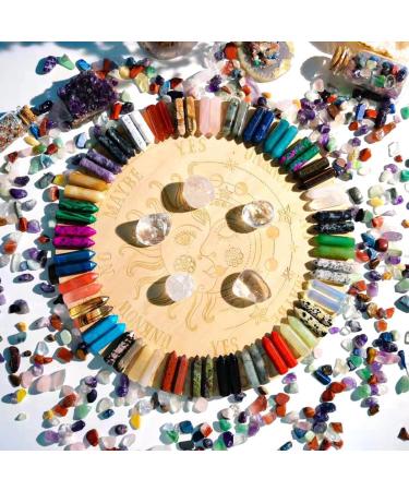 XIANNVXI 64 Pcs Healing Crystals Wands Crystals Points Natural Assorted Crystals Gemstones Healing Stones Reiki Crystal Tower for Meditation Balancing Witchcraft Supplies Spiritual Gifts Multicolour-64 - Buy Online on GoSupps.com