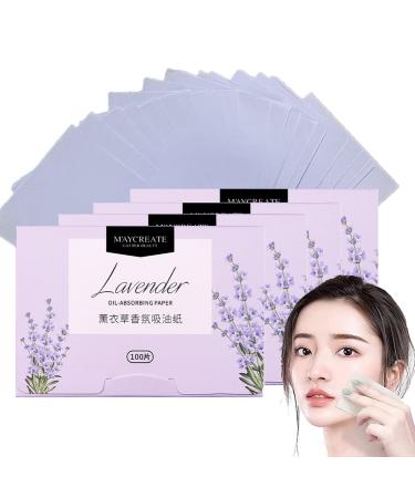 4 Packungen Gesichts-L schpapier Gr ntee labsorbierende Bl tter f r M nner Frauen 400 St ck Gesichts l Blotting Paper Gesicht Blotting-Papiere Face Oil Blotting Papers l-L schpapier Lavender