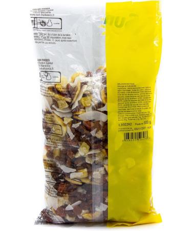 SUN - Mix of Exotic Dried Fruits 500 g - Mix Aperitif Banana Chips Raisins Pineapple Papaya Cubes Almonds & Coconut - Id - Buy Online on GoSupps.com