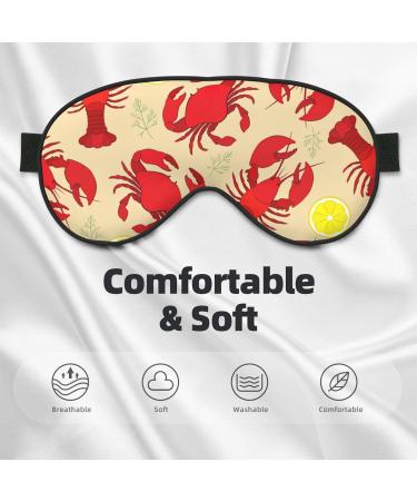 Lobster & Crab Print Soft Eye Mask - Sleep Mask for Men & Women | Travel Essentials - Buy Online on GoSupps.com