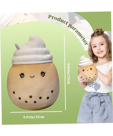HEKARBAMILL Bubble Tea Plush 5.9x9.8 Inch Soft Skin-Friendly Boba Plush Milk Tea Cute Plush Pillow Stuffed Boba Pillow Gifts for Girls Toys Brown for Recreation - Buy Online on GoSupps.com
