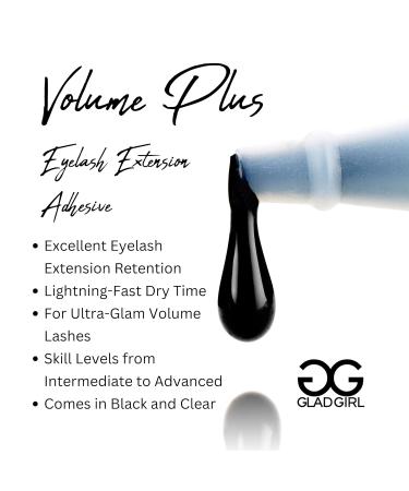 GladGirl Volume Plus Eyelash Extension Glue - 2ml Fast Dry Ultra Black Bond for False Eylashes - Buy Online on GoSupps.com