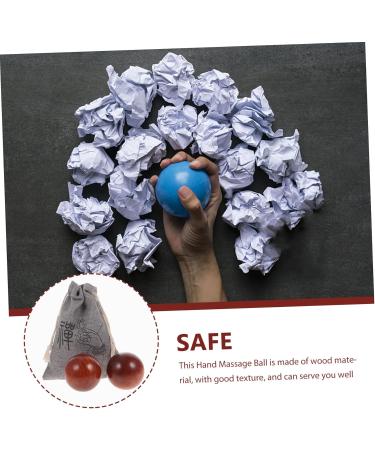 Frcolor Handball Massage Balls - Jade & Wooden Relaxation Gifts for Hand Wellness | Sport & Massage Balls for Stress Relief - Buy Online on GoSupps.com