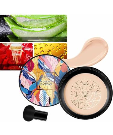 Byandbyair Makeup Indicativet Mushroom Head Air Cushion CC Cream 2024 New Mushroom Head Air Cushion CC Cream Waterproof Oil Control Moisturizing Face Concealer Cream Foundation (Natural 75mm) Natural 50 g (Pack of 2) - Buy Online on GoSupps.com