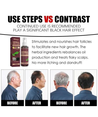 Gray Hair Reverse Herbal Essence Spray - Hair Coloring Conditioner for 4 Weeks Gradual Results - Buy Online on GoSupps.com