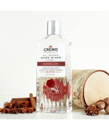 Cremo Bourbon & Oak Body Wash 16 Fl Oz (2-Pack) - Distillers Spice, Fine Bourbon & White Oak Blend - Buy Online on GoSupps.com