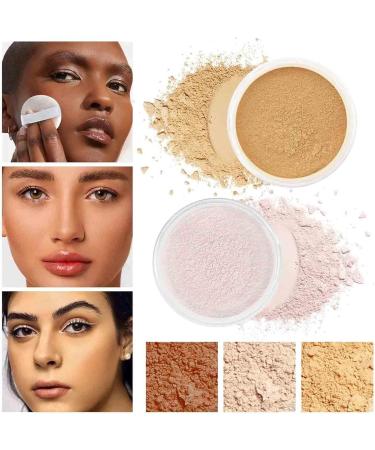 Allaura Beauty Blurring Powder Allaura Beauty Pink Setting Powder Blurring Setting Powder by Allaura Blurring Setting Powder for All Skin Tones (Marigold) - Buy Online on GoSupps.com