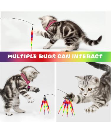 Cobee Cat Toys Worms 12pcs Cat Rainbow Worm Toy Refills Funny Interactive Colorful Fluffy Worms with Bells Cats Chaser Toys Kittens Wand Replacement Toys Refill for Indoor Training Accessories - Buy Online on GoSupps.com
