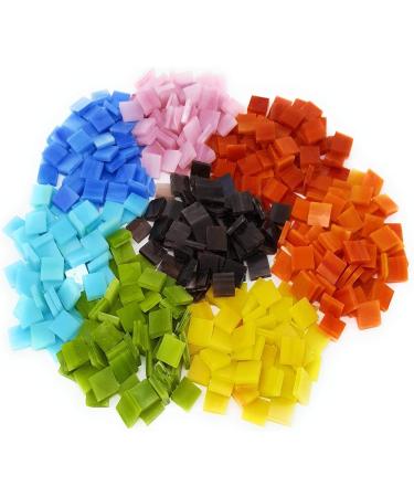480 Piece Colorful Mosaic Tiles Pack - Assorted Stained Glass DIY Supplies in 8 Colors - Buy Online on GoSupps.com