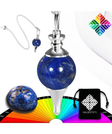 Radiesthesia pendulum made of lapis lazuli | Oracle esoteric pendulum made of natural aventurine stone (14 GR)