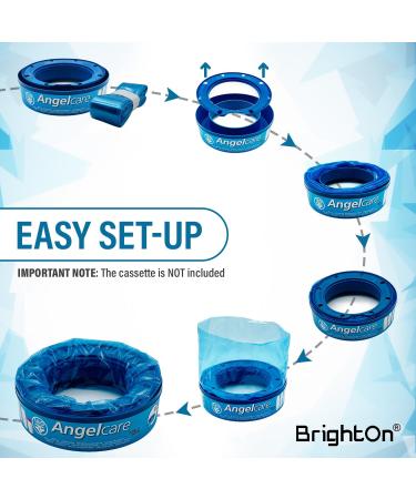 Buy BrightOn Superior Odor Control Refill Foil Rings for Angelcare & Foppapedretti Diaper Pails - 9-Pack | International Shipping Available - Buy Online on GoSupps.com