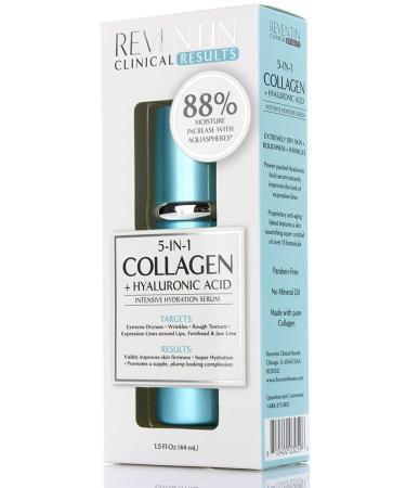 Reventin Collagen Serum with Hyaluronic Acid 1.5 Fl Oz - Hydrating Serum for Dry Skin & Wrinkles - Buy Online on GoSupps.com