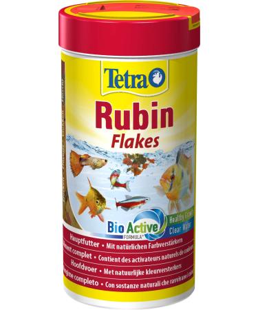 Tetra Rubin Flakes - Fish feed in flake shape with natural color amplifiers supports an intensive colors of the fish 250 ml dose 250 ml (1 -pack) flakes - Buy Online on GoSupps.com