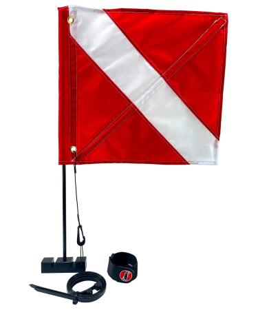 Dive Flag Mounting Kit - All The Tools Needed to Tie Flag to a Buoy or Float for Spearfishing Snorkeling Scuba Diving Freediving and Water Sports