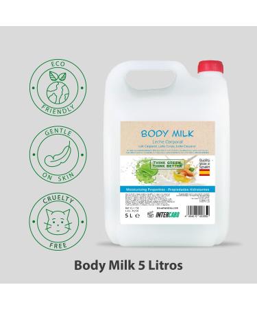 Body Milk with Aloe Vera and Almond Milk 5 Liter Bottle Intensive Hydration Made in Spain Ideal for Dry and Sensitive Skin Daily Use - Buy Online on GoSupps.com