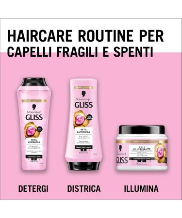  Gliss Schwarzkopf Gliss Soie Lumineuse Brightening Conditioner 6 Packs of 200 ml Restructuring and Protecting Conditioner with Ceramic and Silk Products for Brittle and Dull Hair - Buy Online on GoSupps.com