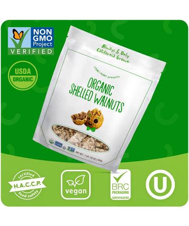 Organic Unsalted Walnuts 2 Pack (2LBS/16oz bags) | Raw Halves & Pieces for Snacking, Baking, Topping | Non-GMO, No Preservatives - Buy Online on GoSupps.com