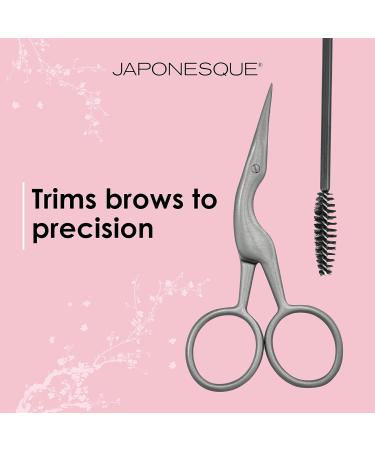 JAPONESQUE Brow Scissors & Spoolie - Premium Stainless Steel Brow Grooming Tool for Perfect Shaping - Buy Online on GoSupps.com
