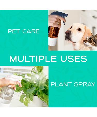 Savvy Planet 16 oz Clear Glass Spray Bottles with Silicone Sleeve - 2 Pack, Pastel Periwinkle & Green - Refillable Cleaning & Essential Oil Containers - Buy Online on GoSupps.com
