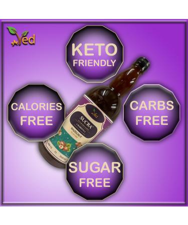 Sukra Premium 1L Syrup for Coffee & Cocktails Sugar Free Hazelnut Flavor Vegan Gluten Free and Fat Free. - Buy Online on GoSupps.com