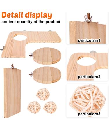 4-Piece Hamster Accessories Set | Hamster Pedal & Jumping Board with 3 Balls | Ideal for Guinea Pigs Chinchillas and Rabbits - Buy Online on GoSupps.com