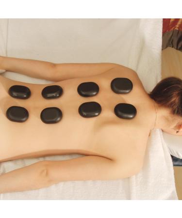 Master Massage Medium Ovular Basalt Hot Stone Massage Stones | 6.4cm x 4.6cm x 1.8cm | Premium Quality - International Shipping - Buy Online on GoSupps.com