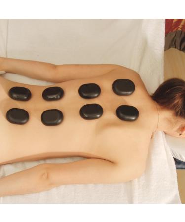 Master Massage Medium Ovular Basalt Hot Stones Premium 6.4cm x 4.6cm Ideal for Professional Spa Treatments - International Shipping Available - Buy Online on GoSupps.com