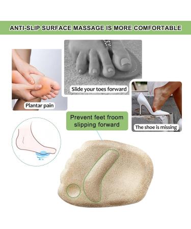 Metatarsal Pads for Women | Anti-Sliding Forefoot Cushions for Open Toe Shoes | Pain Relief & Comfort | 3-Pair Set (Beige Black Clear - Buy Online on GoSupps.com