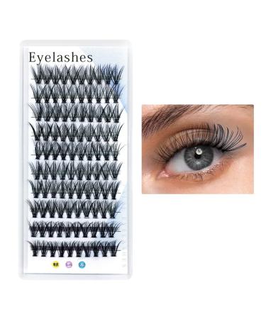 Colored Cluster Lashes 100pcs Eyelash Extensions D Curl 14mm Length DIY Eyelash Extension Premium Silk Volume & Classic Lash Soft for Personal Makeup Use Matte Dark Professional Eyelashes Extension 06# Black 1 Count (Pack of 1)