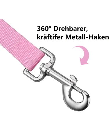 Durable 10m Pink Tow Leash for Dogs | Padded Handle | Training Leash for Large & Small Dogs | Robust Nylon Exercise Line - Buy Online on GoSupps.com