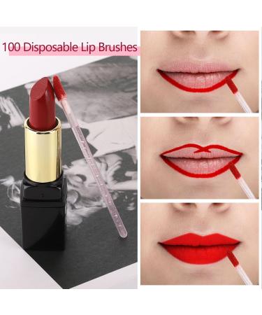 300pcs Eyelash Extension Supplies Kit | 100 Disposable Mascara Wands Lip & Eyeliner Brushes | Crystal Pink - Buy Online on GoSupps.com