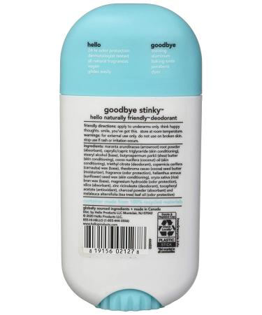 Hello Deodorant Activated Charcoal Fresh + Clean 2.6 oz - Natural Odor Control - Buy Online on GoSupps.com