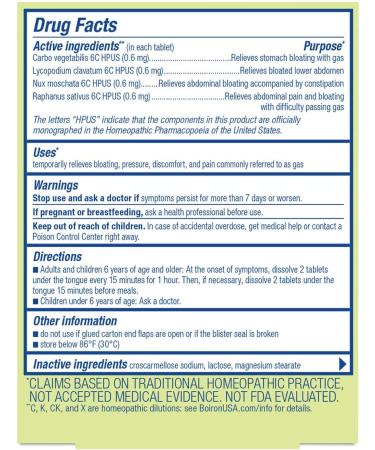 Boiron Gasalia Tablets for Gas Relief | 60 Count - Homeopathic Relief - Buy Online on GoSupps.com