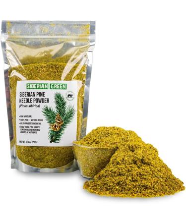 Siberian Green Pine Needle Tea Loose Powder 200g (7.05oz) Wild Harvested Pinus Sibirica White Pine Family from Altai - Buy Online on GoSupps.com