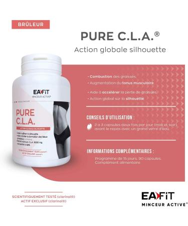 EAFIT Slimming - Pure CLA - Firming Fat Burn - Helps to slim the figure - Limits the formation of fatty tissues - Rich in CLA - 90 capsules - Dietary supplement suitable for sports - Buy Online on GoSupps.com