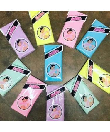 Salux Nylon Japanese Beauty Skin Bath Wash Cloth/Towel - Peach Pink - Buy Online on GoSupps.com