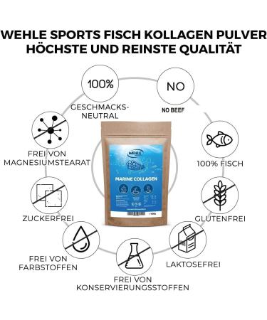 Marine Collagen Powder 500g - Bioactive Hydrolysate Peptides | Collapure Wehle Sports Fish Collagen - Neutral Taste - Buy Online on GoSupps.com