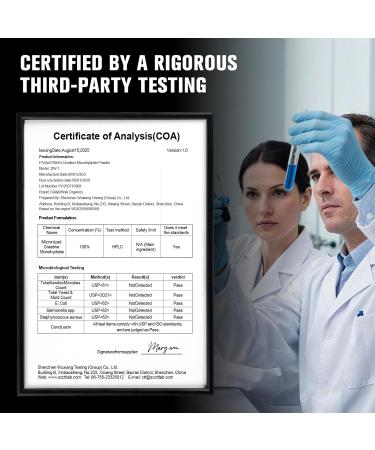 DailyWhole Organics Creatine Monohydrate Micronized Powder 300g | Pure Unflavored Dietary Supplement for Men and Women | Gluten-Free, Non-GMO, Vegan | 60 Servings (5g per Scoop) - Buy Online on GoSupps.com