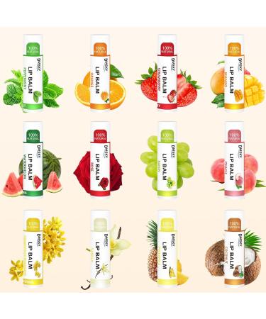 DMSKY 72-Pack Vitamin E Lip Balm Bulk with Coconut Oil - 100% Natural Ingredients - Lip Moisturizer Treatment - Party Favors Bulk Lip Balm 12 Flavors - Buy Online on GoSupps.com
