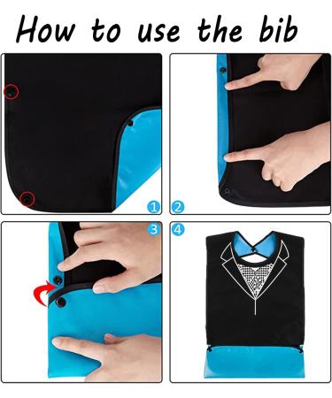 Buy Longhao Adjustable Silicone Bibs for Adults - Clothing Protection with Crumb Catcher - Stylish Small Black Design - Buy Online on GoSupps.com