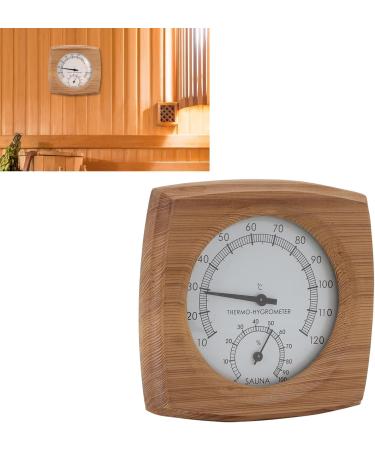 Handmade Cedar Wood Sauna Room Hygrometer | 2-in-1 Thermo Hygrometer with Clear Scale for Accurate Temperature & Humidity Measurement - Buy Online on GoSupps.com
