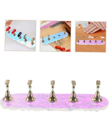 FRCOLOR 1 Set Nail Stand for Press on Nails Nail Color Showing Acrylic Nail Art Nail Holder for Painting Nails Nail Display Holder Press on Nail Holder Symphony Metal Bracket 12.8x3.9x3cm As Shown - Buy Online on GoSupps.com