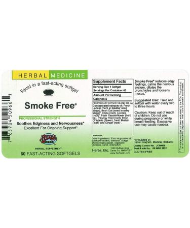 Smoke Free Softgels - Natural Support for Quitting Smoking 60ct - Buy Online on GoSupps.com