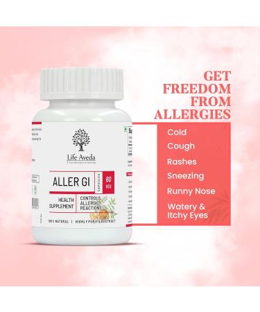 Aller-GI: Natural Ayurvedic Medicine for Runny Nose & Watery Eyes 60 Vegetarian Capsules | 2-Month Supply 500mg Each - Buy Online on GoSupps.com