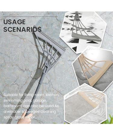 Multifunction Magic Broom 2-in-1 Sweeper Easily Dry The Floor Surface and Remove Dirt and Hair Adjustable Professional Squeegee for Tile Shower Floor (Gray) - Buy Online on GoSupps.com