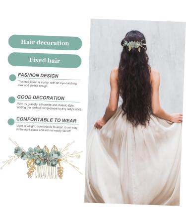 KONTONTY Bridal Hair Comb Hair Accessories for Women Retro Hair Comb Clips Hair Clips Wedding Hair Comb Wedding Combs for Hair for Bride Jewelry Vintage Bridal Hair Jasmine Pearl Mother - Buy Online on GoSupps.com