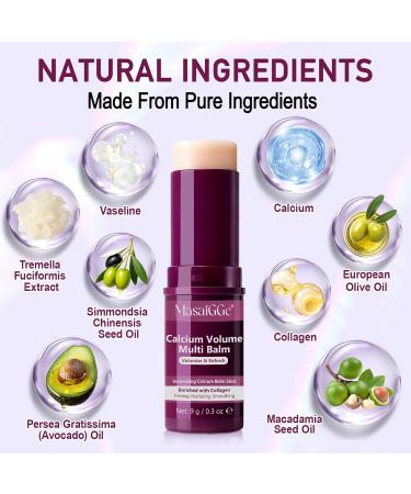 Linizanjiiy Calcium Multi Balm Stick 2 PCS Calcium Volume Multi Balm Anti-aging Hydrating Collagen Stick for Face Eyes Neck - Buy Online on GoSupps.com