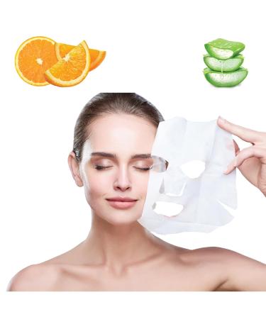 30 Sheet Vitamin-C & Aloe Vera Facial Mask - Brightening & Soothing Skincare | International Shipping Available - Buy Online on GoSupps.com